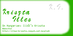 kriszta illes business card